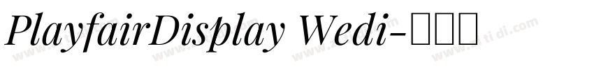 PlayfairDisplay Wedi字体转换